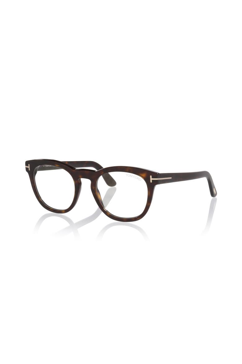 51mm Round optical glasses, Main, color, Tortoise
