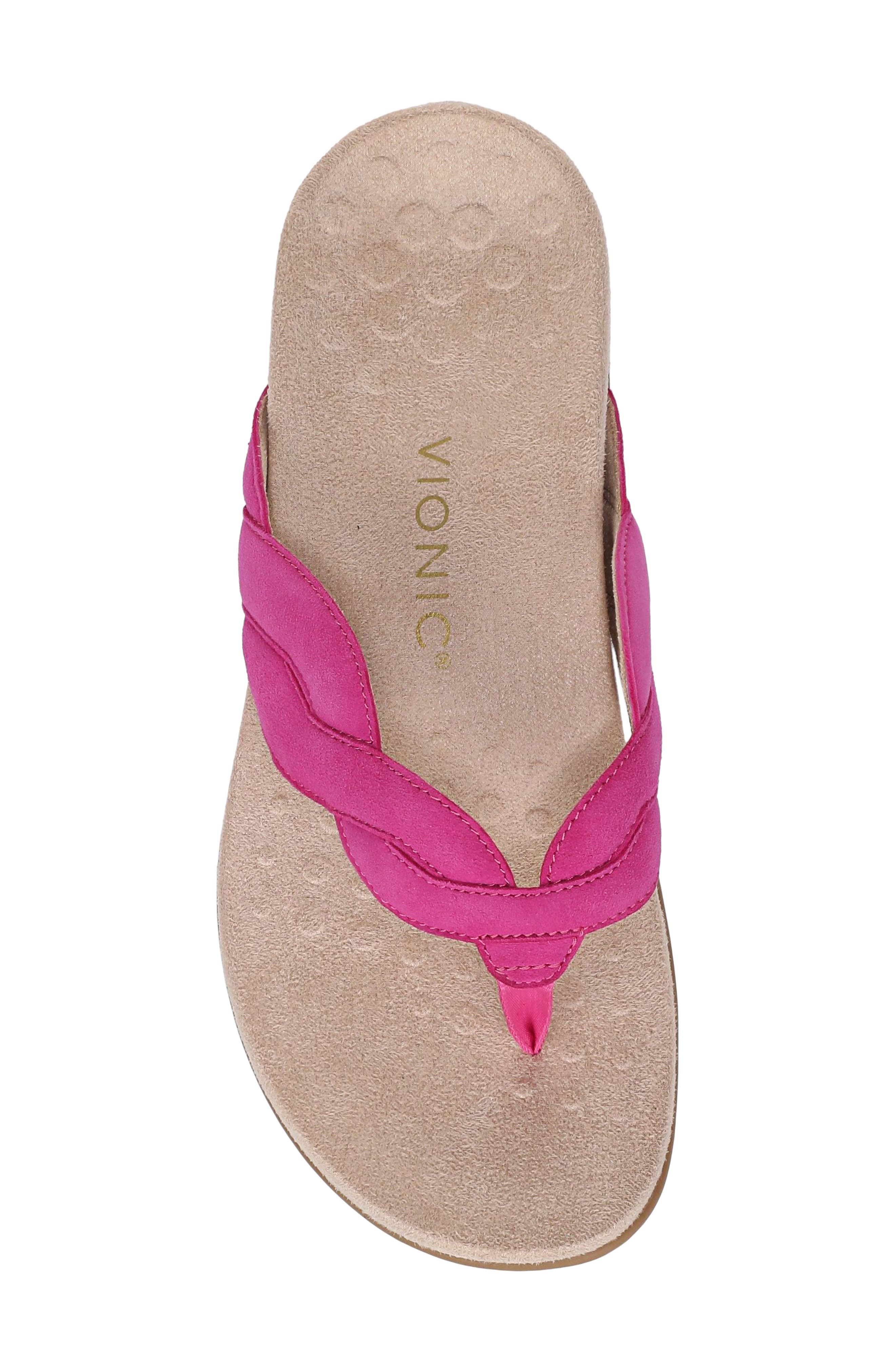 Bella Braid Flip Flop, Alternate, color, ROSE VIOLET