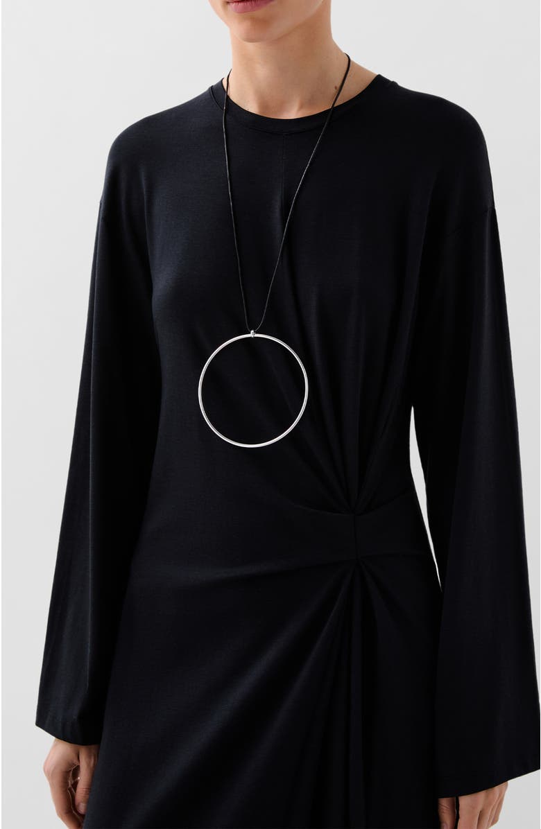 Scalpers Knot Jersey Dress, Alternate, color, Black