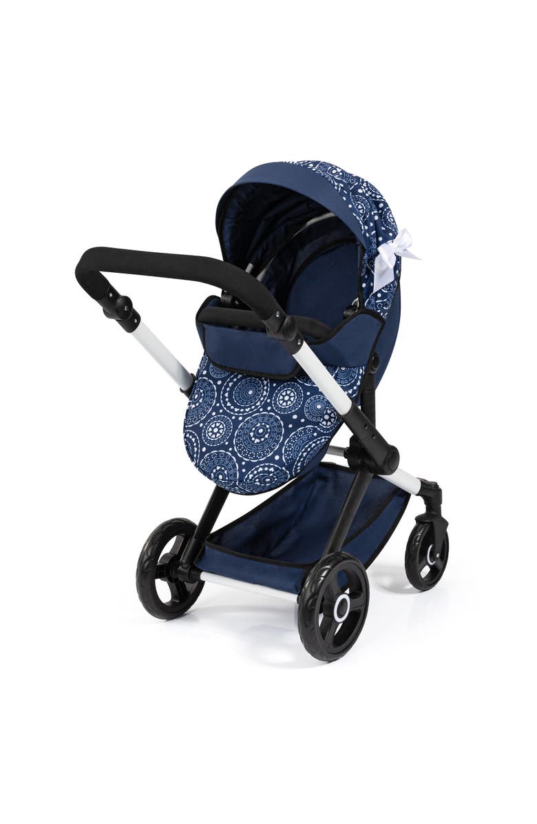 Bayer Design Xeo Pram Blue, White Circles, Convertible, Foldable, Alternate, color,