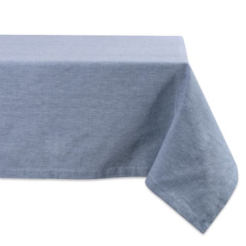Solid Chambray Cotton Tablecloth
