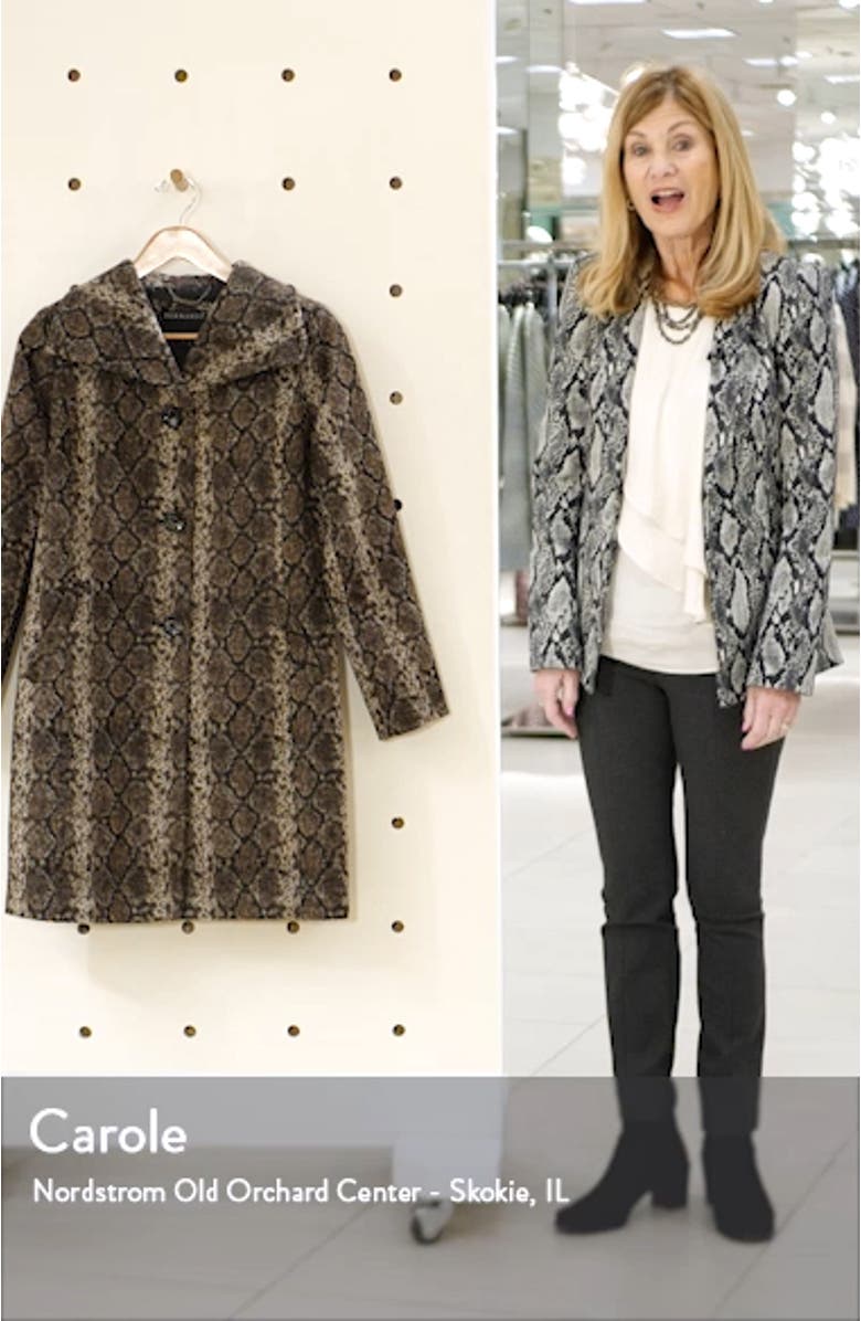 Snakeskin Print Coat, sales video thumbnail