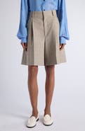 Bottega Veneta Faded Prince of Wales Wool Shorts