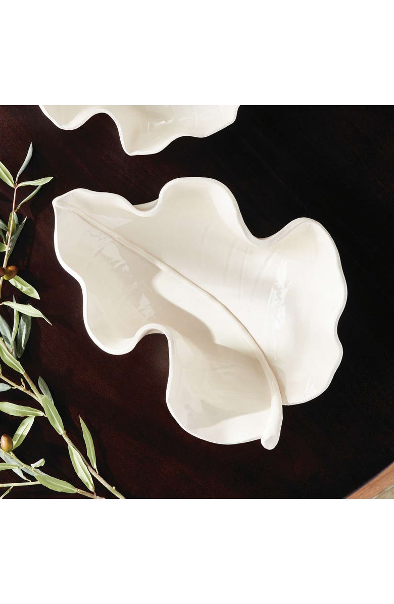 Napa Home & Garden Moricento Leaf Sculpture, Alternate, color, White