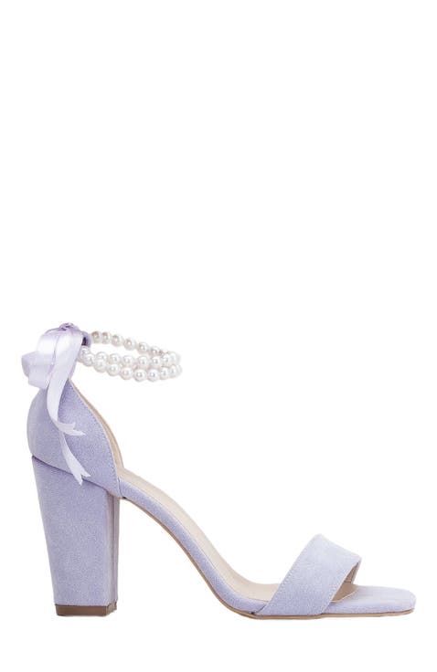 Melissa Block Heels Sandals with Pearls