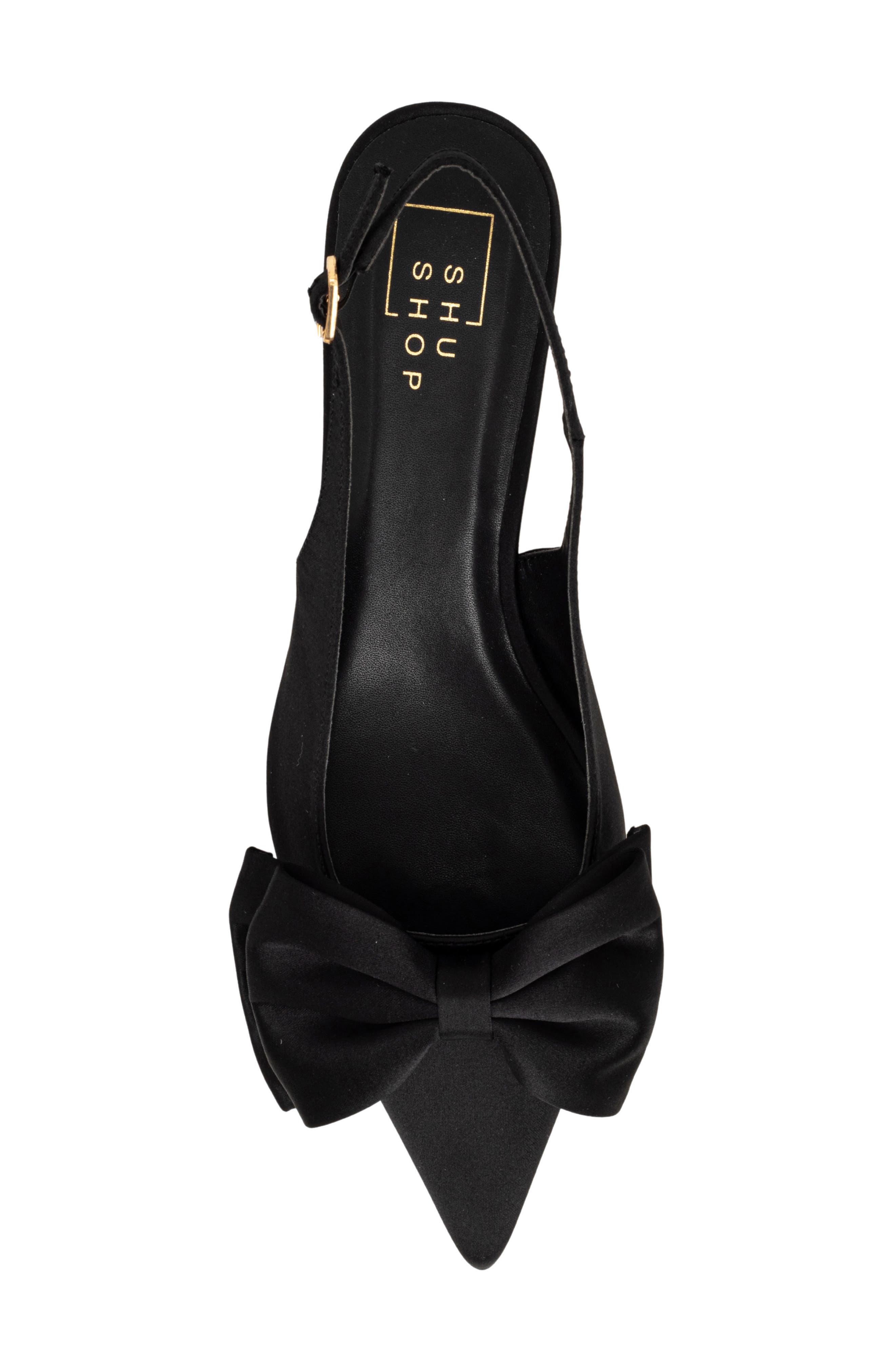 SHUSHOP Nora Slingback Kitten Heel Pump, Alternate, color, Black