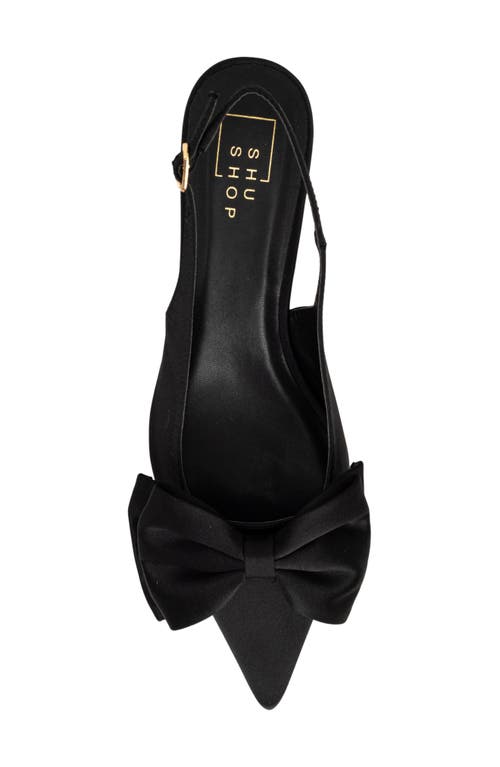 Shushop Nora Slingback Kitten Heel Pump In Black