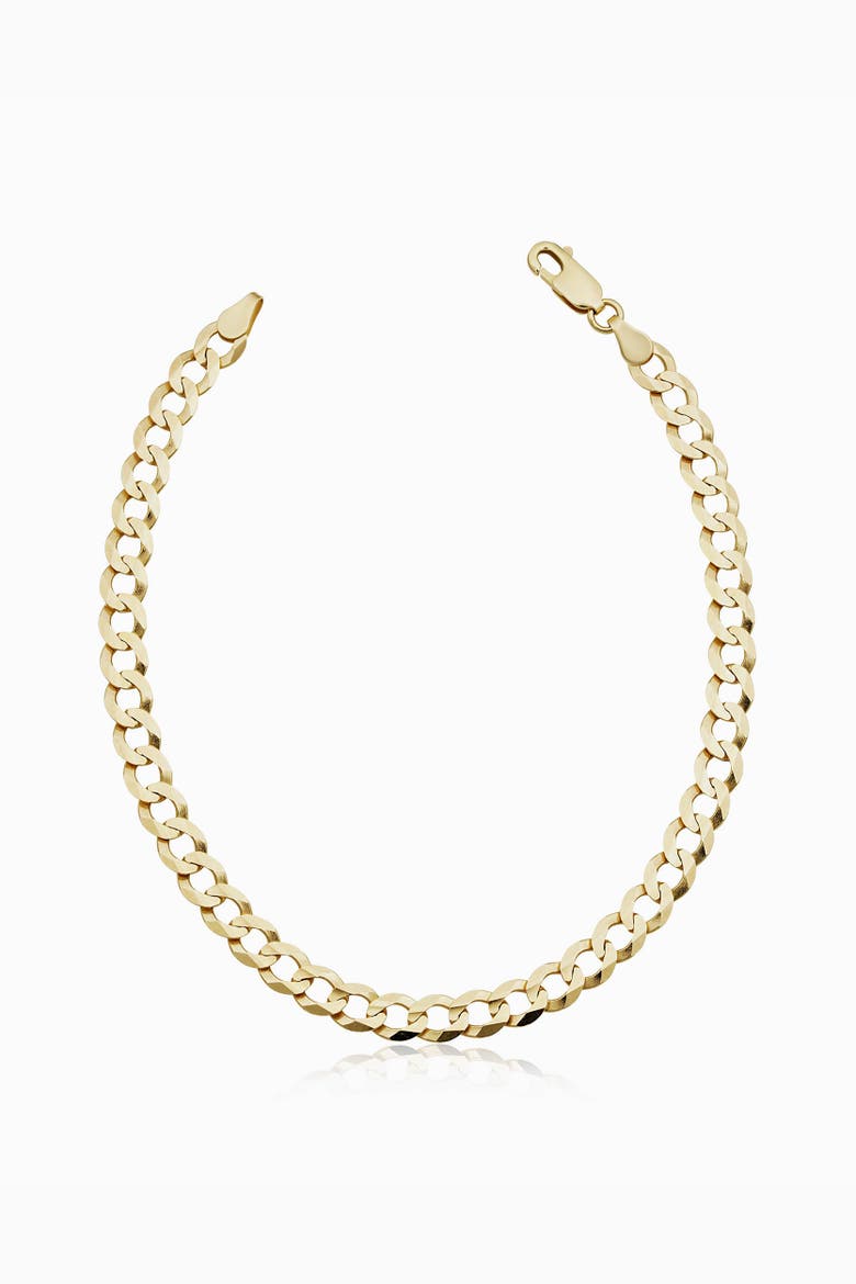 Men's Carmine Curb Bold Bracelet in 14K Gold, Main, color, Yellow Gold