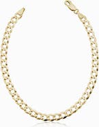Oradina Men's Carmine Curb Bold Bracelet in 14K Gold