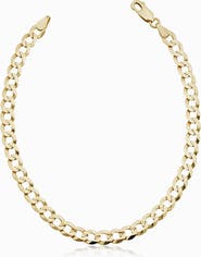 Oradina Men's Carmine Curb Bold Bracelet in 10K Gold