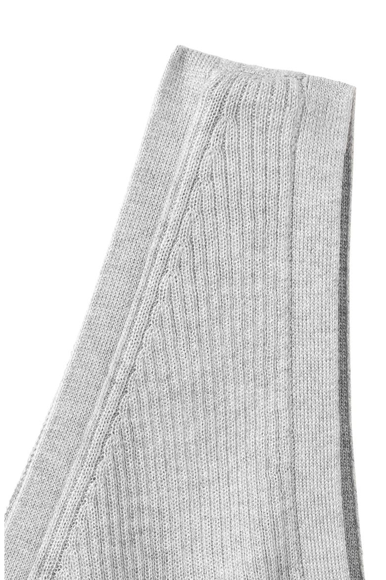 One-Shoulder Rib Top, Alternate, color, LIGHT HEATHER GREY
