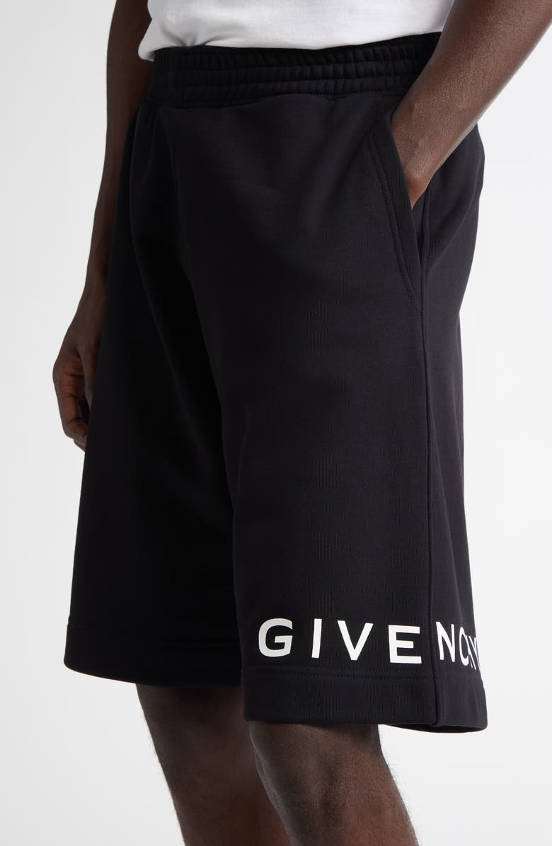 Givenchy Logo Boxy Fit Cotton Fleece Sweat Shorts, Alternate, color, 