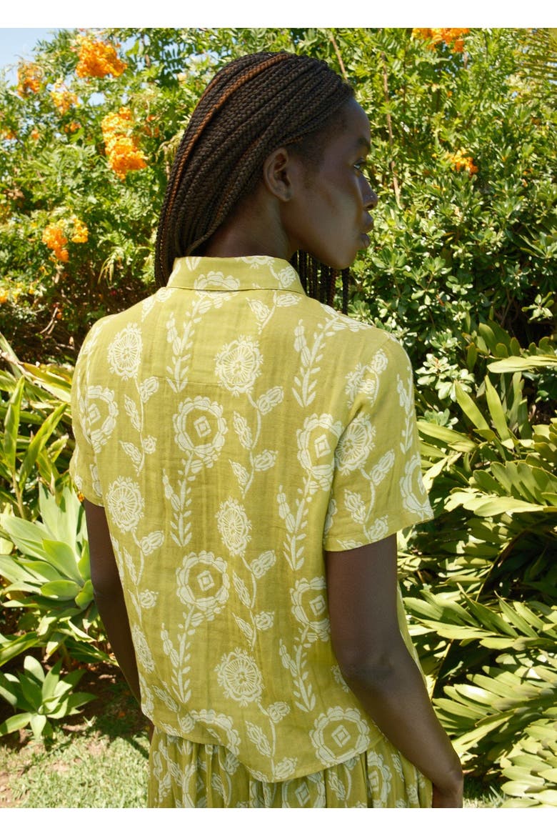 Winnie Button-up Foldover Collar Blouse, Alternate, color, Aloe