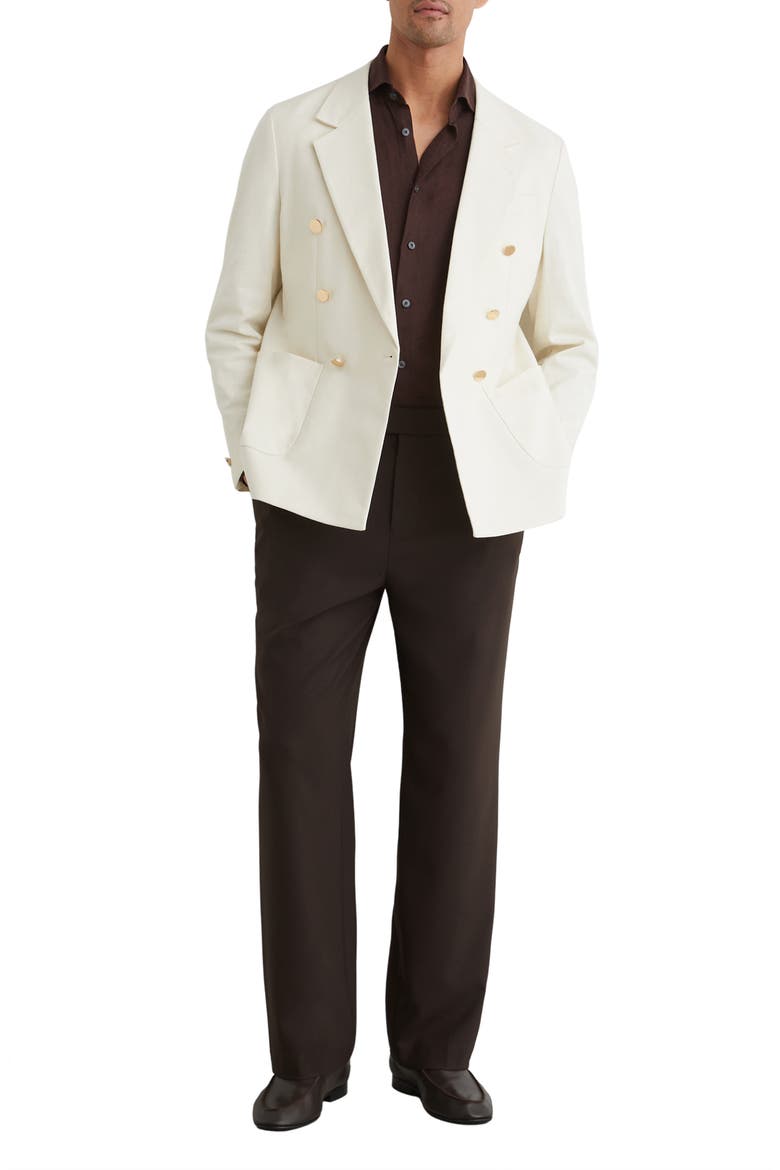 Glebe Double Breasted Dinner Jacket, Alternate, color, OFF WHITE