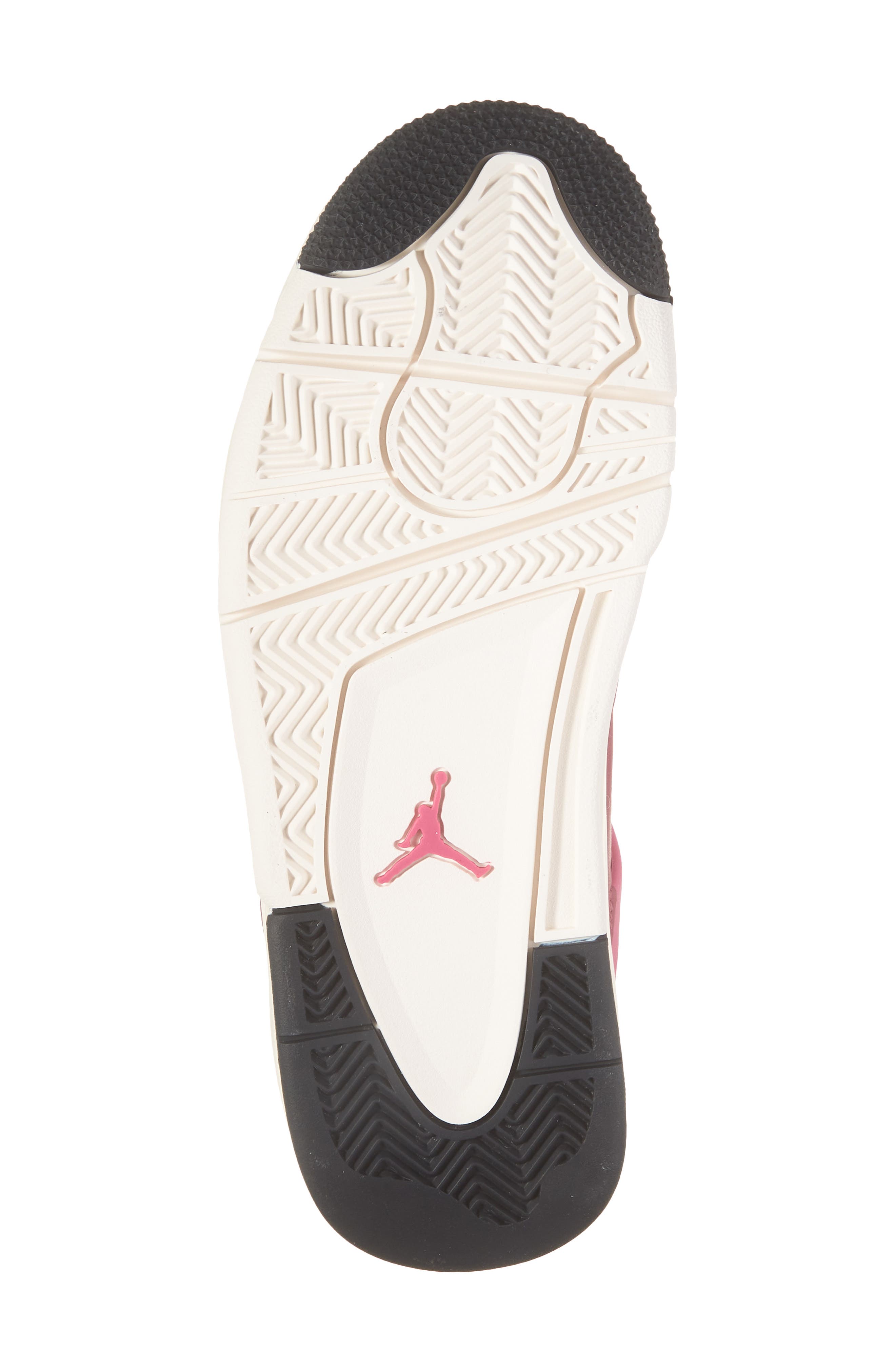 Kids' Air Jordan 4 Retro Basketball Sneaker, Alternate, color, SWEET BEET/ PINK/ OFF NOIR