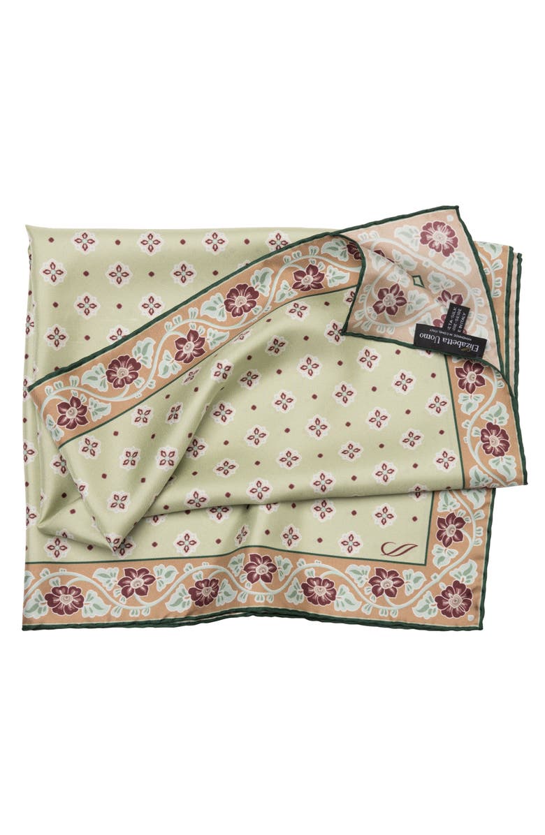 Elizabetta Ducati - Hand Rolled Silk Neckerchief, Alternate, color, Green