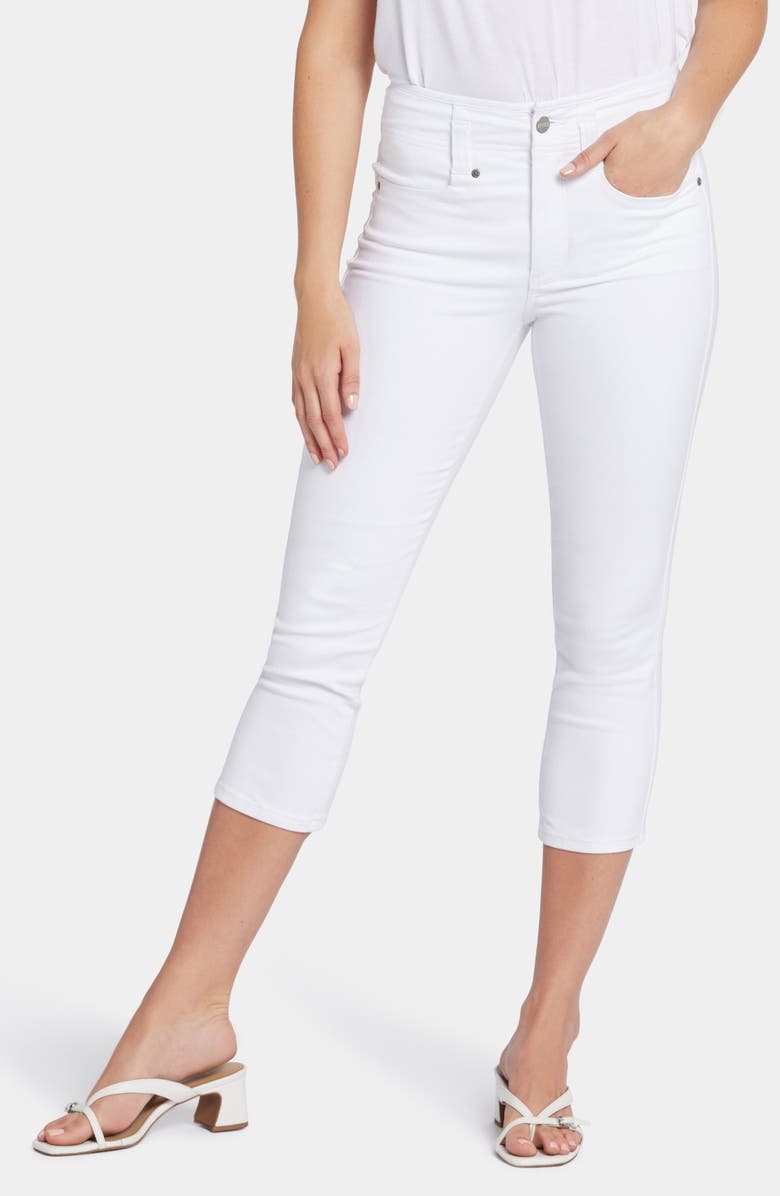 NYDJ Ami High Waist Skinny Capri Jeans, Main, color, Optic White