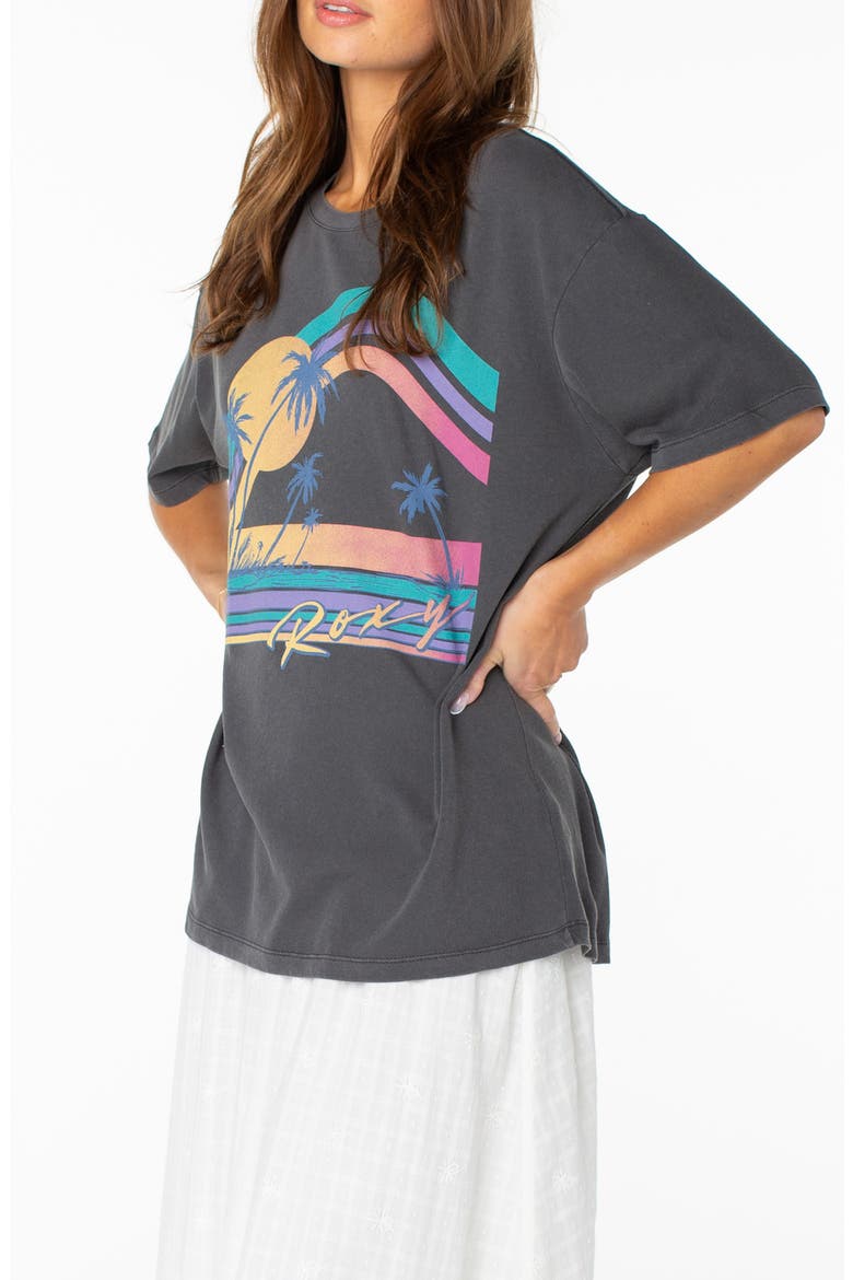 Heatwave Oversize Cotton Graphic T-Shirt, Alternate, color, PHANTOM