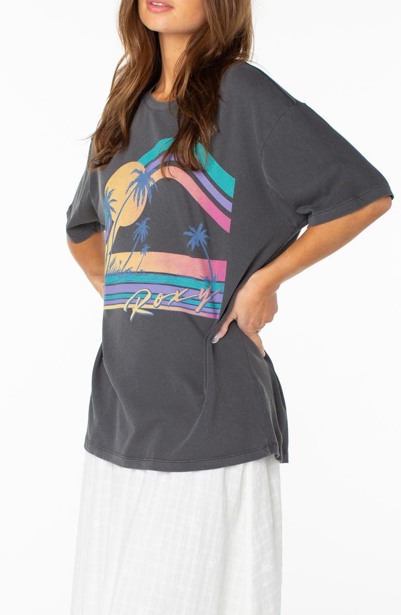 Roxy Heatwave Oversize Cotton Graphic T-Shirt, Alternate, color, Phantom