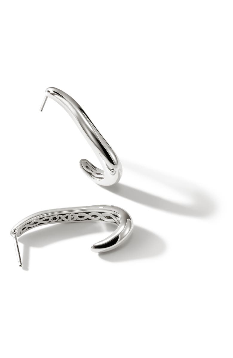 John Hardy Medium Surf J Hoop Earrings, Alternate, color, 