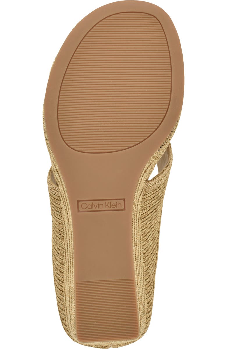 Calvin Klein Marcheli Wedge Sandal, Alternate, color, Raffia