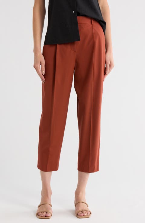 High Waist Wool Blend Pants
