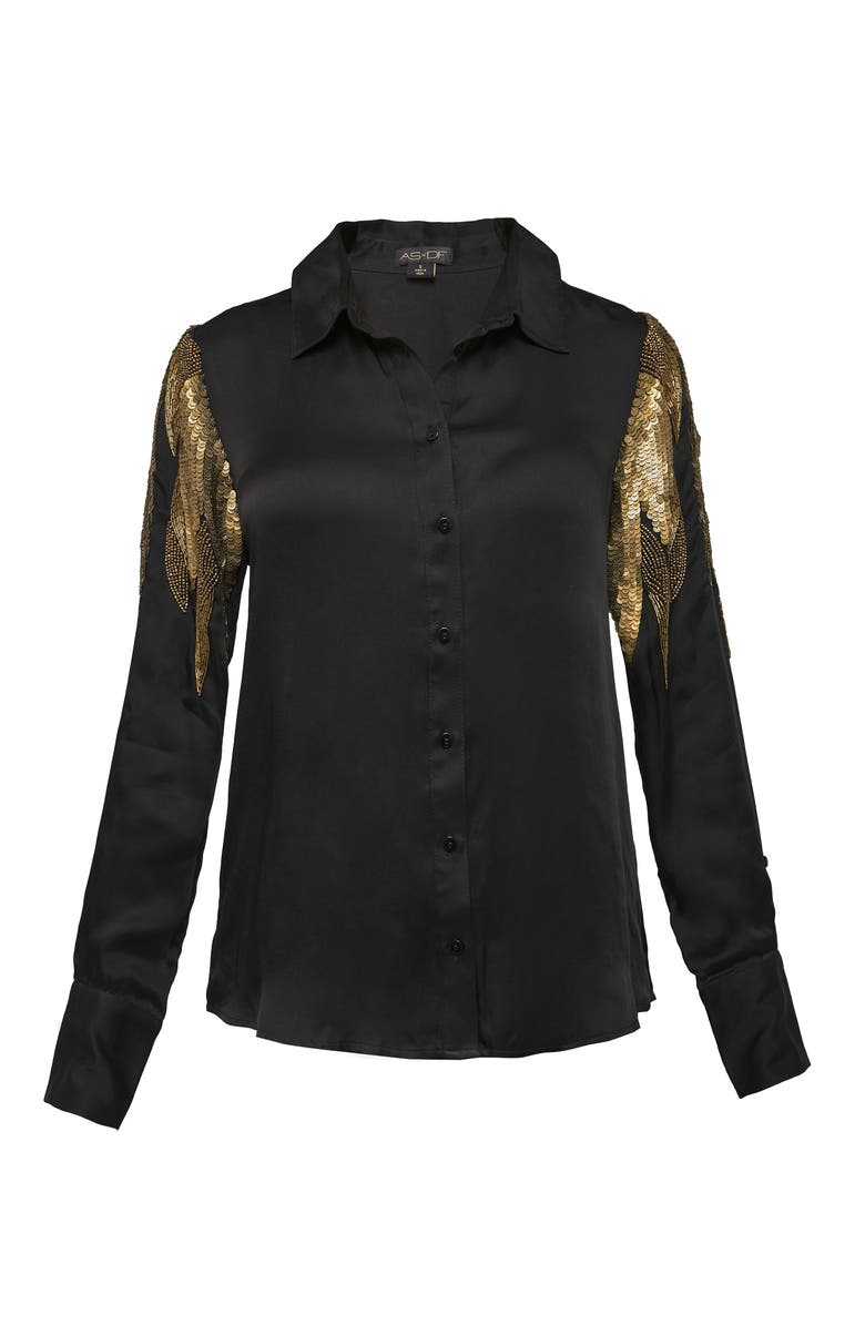 AS by DF Collins Blouse, Alternate, color, Black