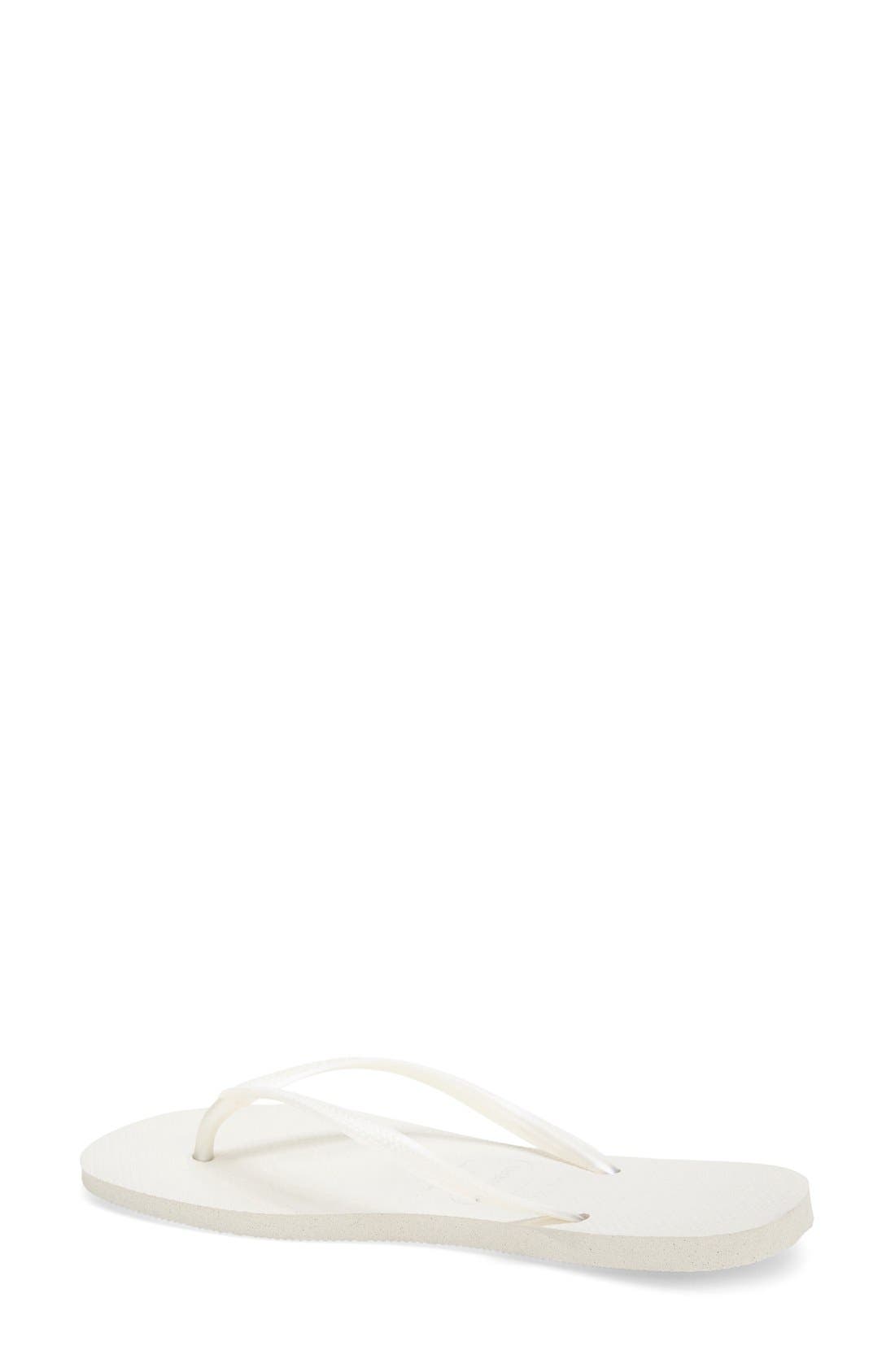 Slim Flip Flop, Alternate, color, WHITE