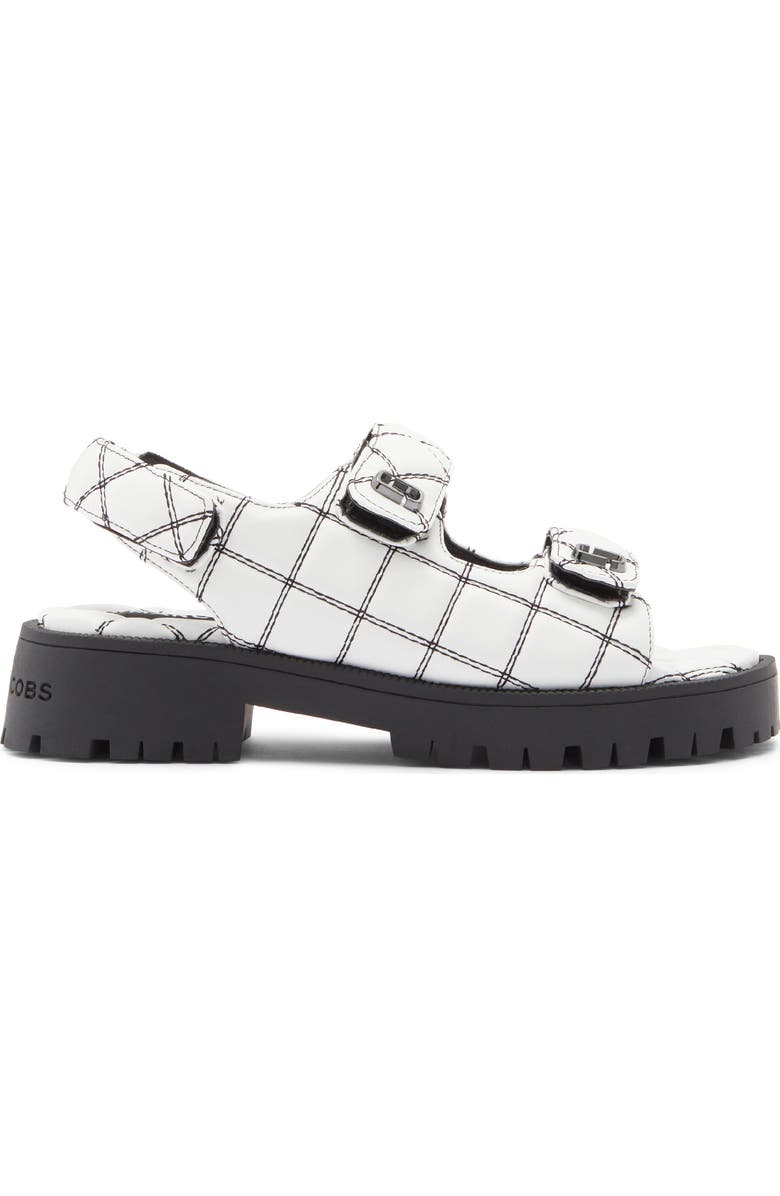 Marc Jacobs 'J' Quilted Sandal, Alternate, color, White