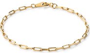 Ana Luisa Solid Yellow Gold - Medium Paperclip Bracelet