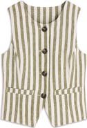 Boden Stripe Linen Vest