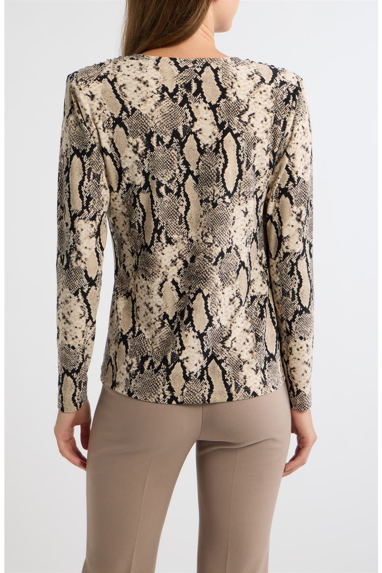 Cowl Neck Long Sleeve Top, Alternate, color, NATURAL CLAY MULTI
