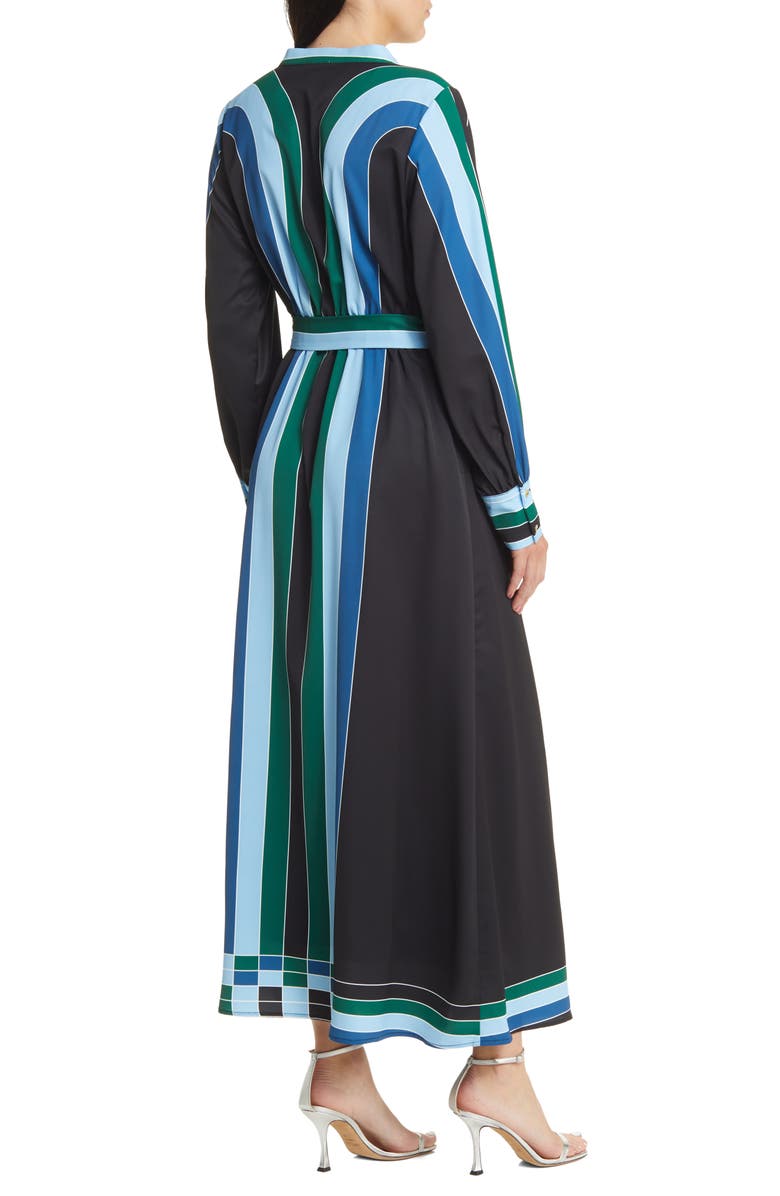 CIEBON Carmine Stripe Elbow Sleeve Shirtdress, Alternate, color, Navy Multi