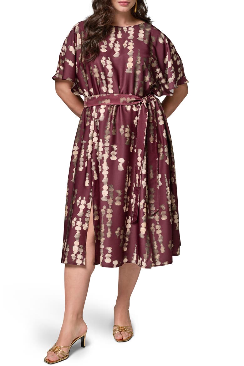 stretch midi dress NELLY Pink Narcissus turning look that feels effortlessly elevated Loft Versa Stretch Mesh Midi