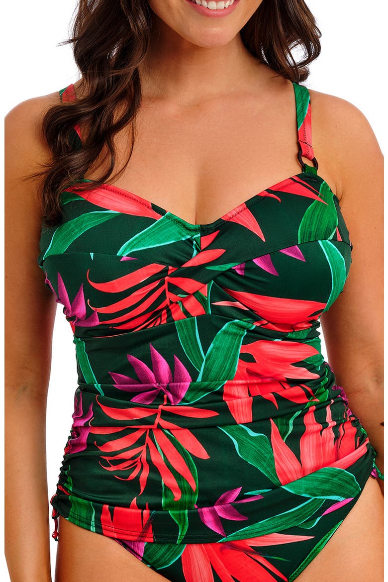 Pichola Underwire Twist Front Tankini Top, Main, color, MANGROVE
