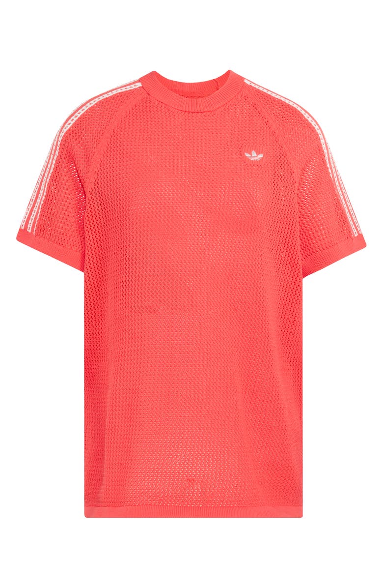 adidas Originals Open Stitch Dress, Alternate, color, Semi Lucid Red