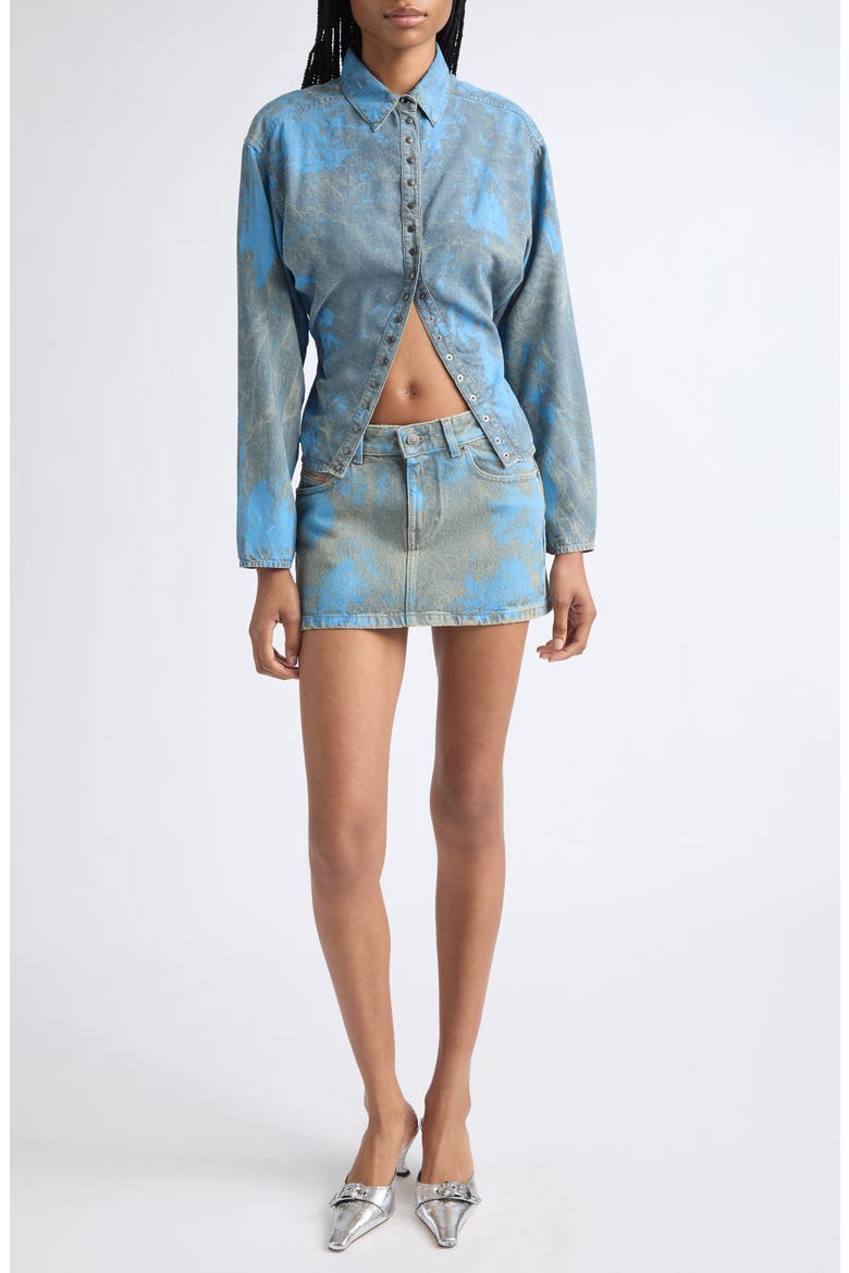 De-Plazy Snap Front Shirt, Alternate, color, SLATE/BLUE