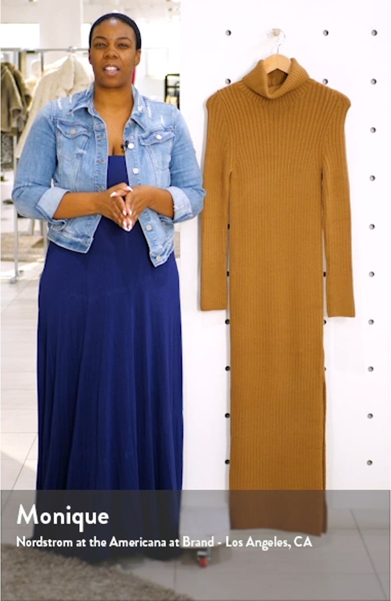 Turtleneck Long Sleeve Sweater Dress, sales video thumbnail
