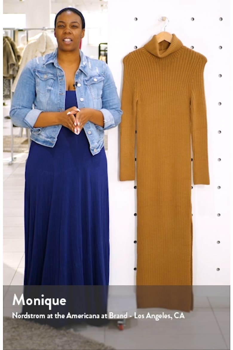 Turtleneck Long Sleeve Sweater Dress video