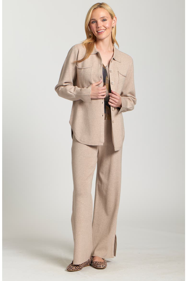 Luxe Shacket, Alternate, color, HEATHER SAND