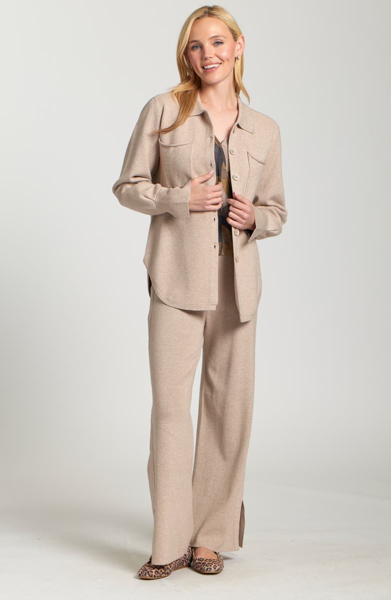 APNY Luxe Shacket, Alternate, color, Heather Sand