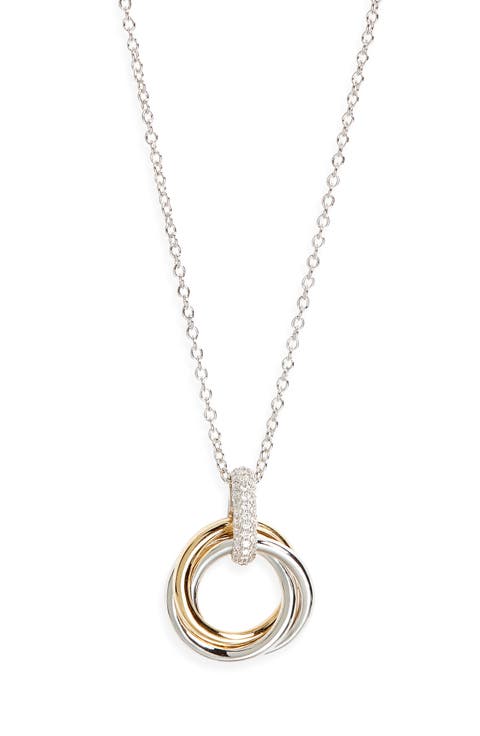 Gemini Pavé Trio Pendant Necklace