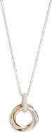 Nadri Gemini Pavé Trio Pendant Necklace