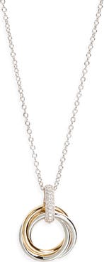 Nadri Gemini Pavé Trio Pendant Necklace