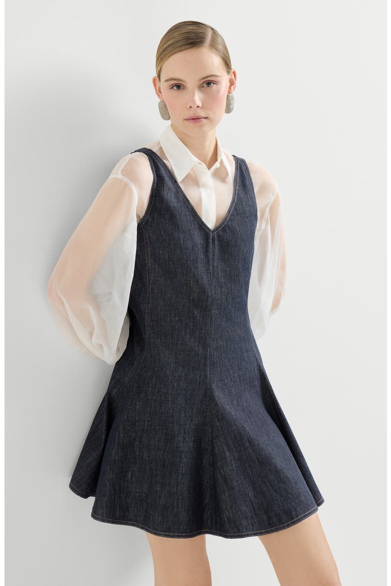 Mini dress, Alternate, color, Dark Denim