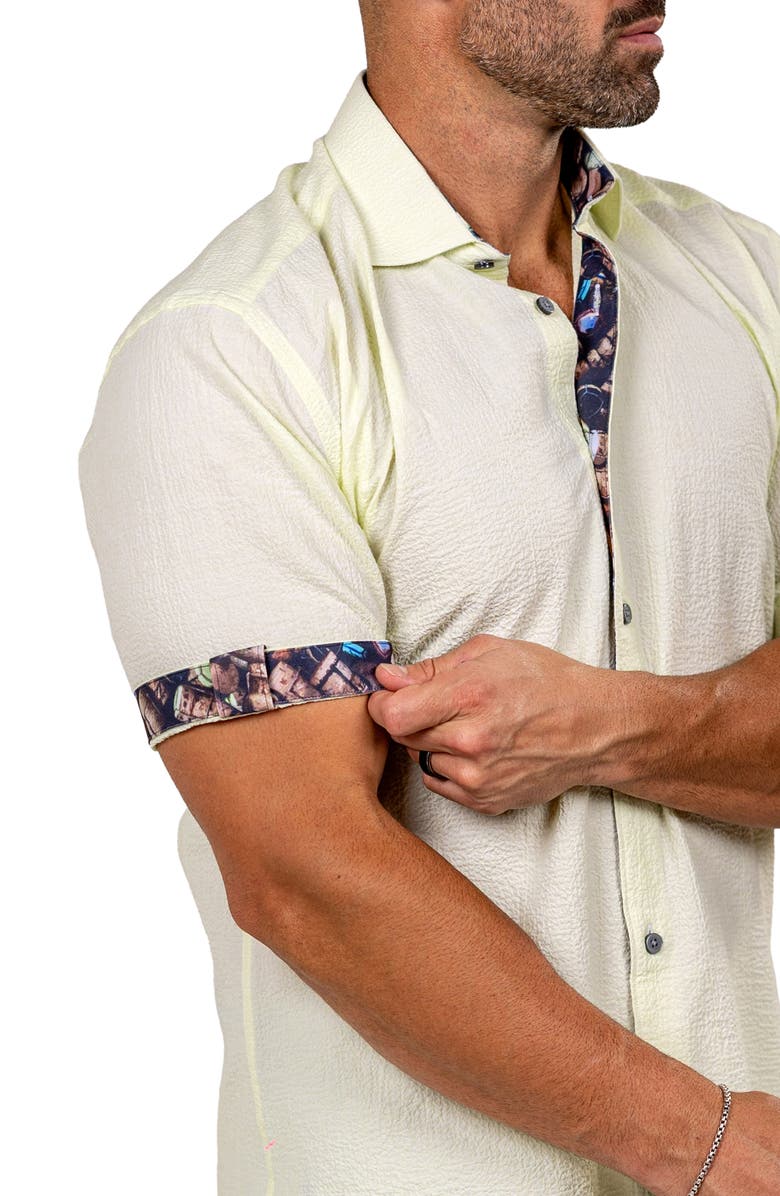 Maceoo Galileo Marthy Short Sleeve Button-Up Shirt, Alternate, color, 