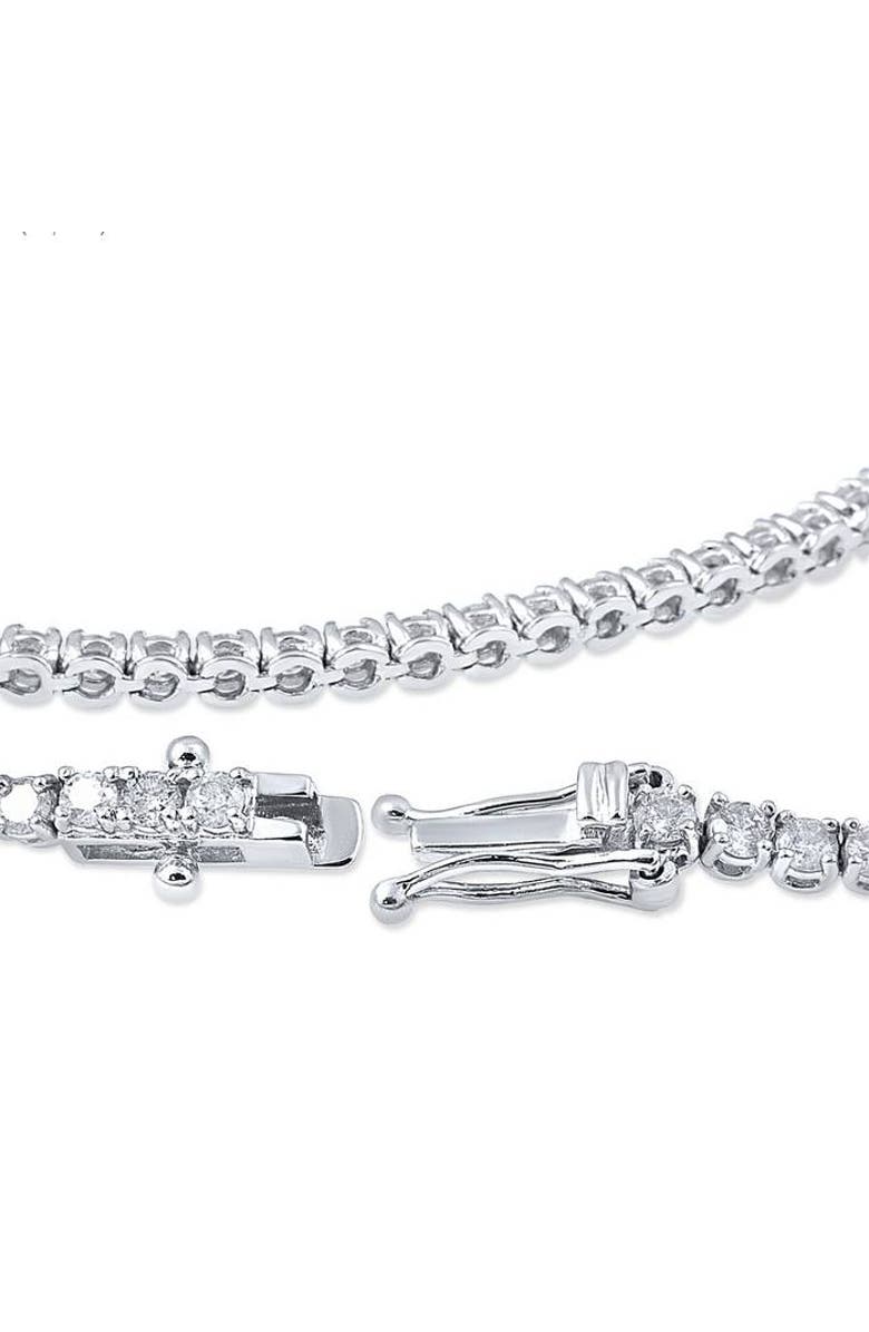 Bliss Diamond 3 Carat Round Cut Lab Grown Diamond Tennis Bracelet In 14k Gold 7", Alternate, color, 14K White Gold