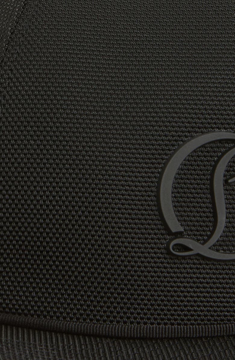 Christian Louboutin Mooncrest Active Monogram Canvas Baseball Cap, Alternate, color, Black