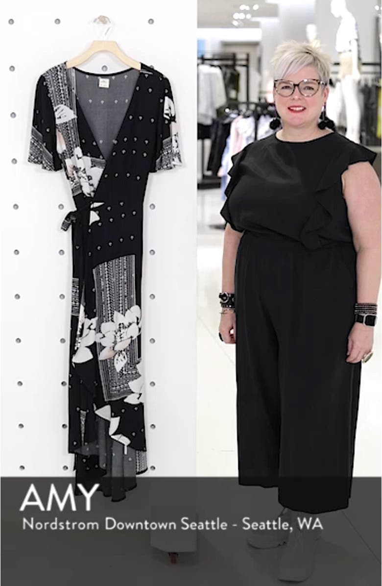 Alamante Print Wrap Dress, sales video thumbnail