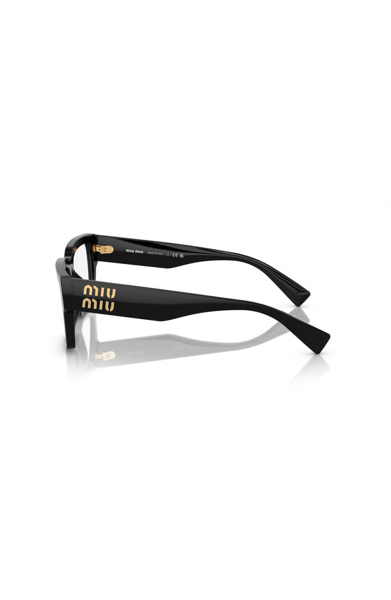 Miu Miu 54mm Rectangle optical glasses, Alternate, color, Black